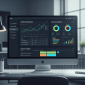 Illustration of keywords and SEO strategy with digital marketing icons