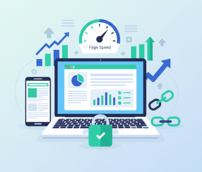 SEO Marketing ranking factors with strategy and optimization visuals