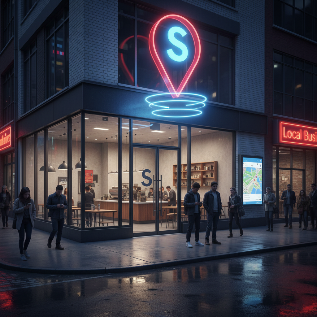 A local business owner checking Google Maps analytics for improved Local SEO performance