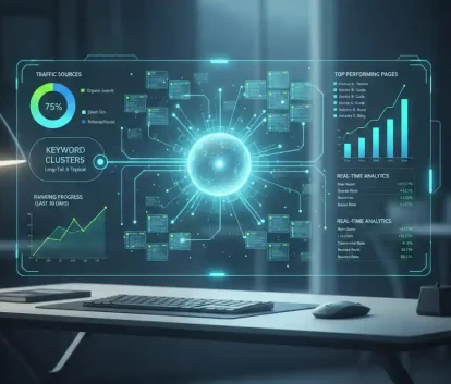 Dashboard showing scalable landing pages created using programmatic SEO strategy in SEO marketing